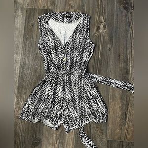 Never worn ZEBRA print WOMENS romper, size large